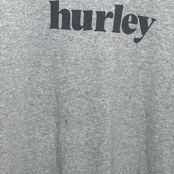 Hurley Men’s Long Sleeve Logo T-Shirt Gray Size Large Crewneck Surf Skate - Picture 3 of 8